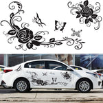2 PCS/Set D-72 Farfalla Amore Fiore Modello Auto Modificato Adesivo Decorativo, D-72