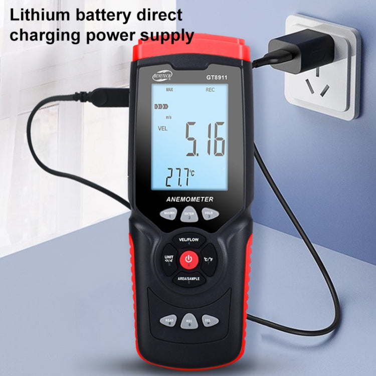 Anemometro digitale portatile a filo caldo BENETECH GT8911
