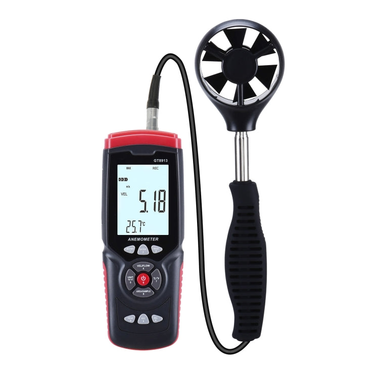 BENETECH GT8913 LCD Portable Digital Hot Wire Anemometer, Battery Not Included