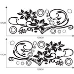 2 PCS/Set D-75 Flower Vine Pattern Adesivo decorativo modificato per auto, D-75