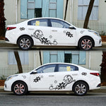 2 PCS/Set D-75 Flower Vine Pattern Adesivo decorativo modificato per auto, D-75
