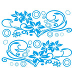 2 PCS/Set D-75 Flower Vine Pattern Adesivo decorativo modificato per auto, D-75