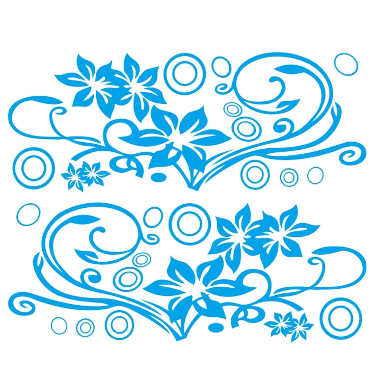 2 PCS/Set D-75 Flower Vine Pattern Adesivo decorativo modificato per auto, D-75