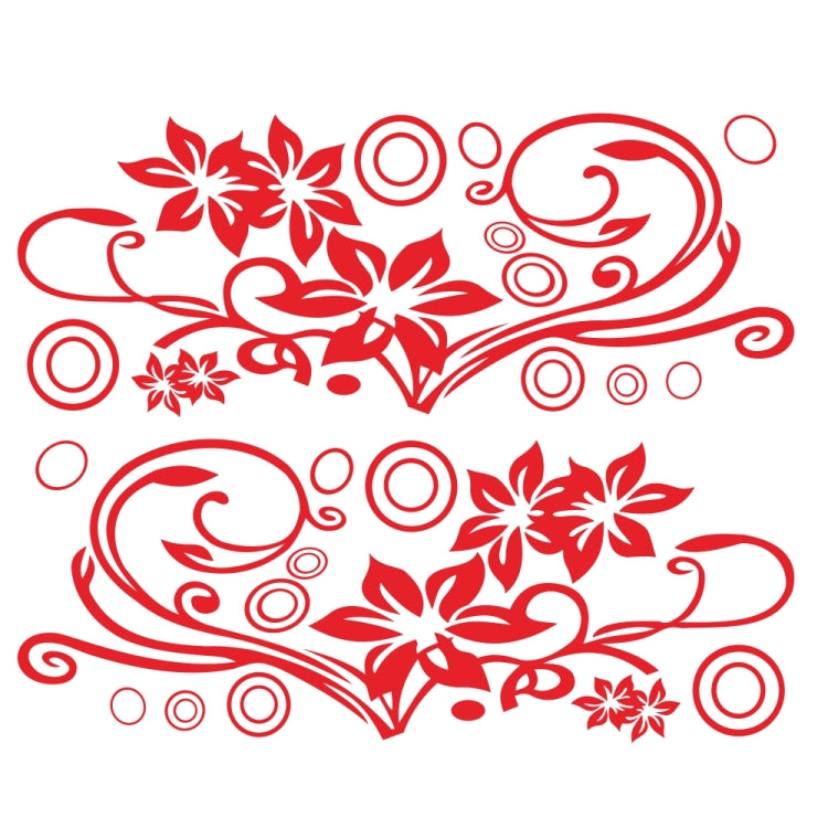 2 PCS/Set D-75 Flower Vine Pattern Adesivo decorativo modificato per auto, D-75