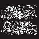 2 PCS/Set D-75 Flower Vine Pattern Adesivo decorativo modificato per auto, D-75