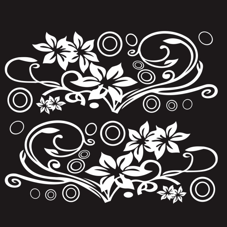 2 PCS/Set D-75 Flower Vine Pattern Adesivo decorativo modificato per auto, D-75