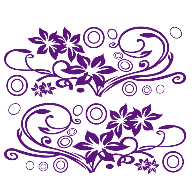 2 PCS/Set D-75 Flower Vine Pattern Adesivo decorativo modificato per auto, D-75
