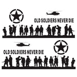 2 PCS/Set D-84 Old Soldiers Modello Auto Modificato Adesivo Decorativo, D-84