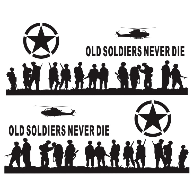 2 PCS/Set D-84 Old Soldiers Modello Auto Modificato Adesivo Decorativo, D-84