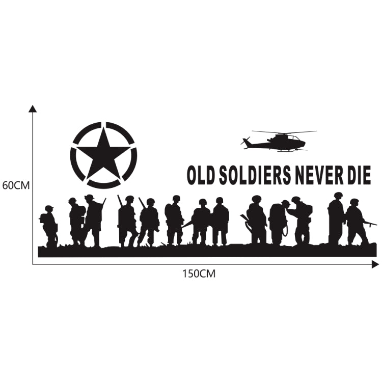 2 PCS/Set D-84 Old Soldiers Modello Auto Modificato Adesivo Decorativo, D-84