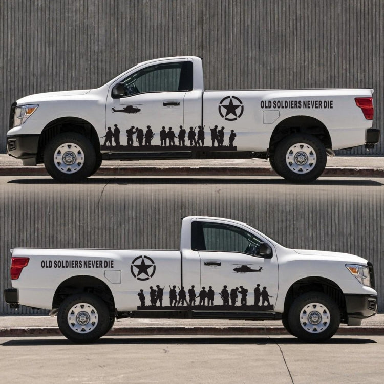 2 PCS/Set D-84 Old Soldiers Modello Auto Modificato Adesivo Decorativo, D-84