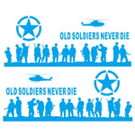 2 PCS/Set D-84 Old Soldiers Modello Auto Modificato Adesivo Decorativo, D-84