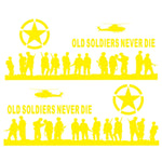 2 PCS/Set D-84 Old Soldiers Modello Auto Modificato Adesivo Decorativo, D-84