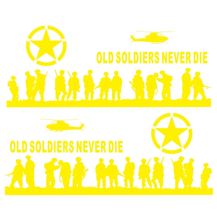 2 PCS/Set D-84 Old Soldiers Modello Auto Modificato Adesivo Decorativo, D-84