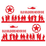 2 PCS/Set D-84 Old Soldiers Modello Auto Modificato Adesivo Decorativo, D-84