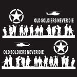 2 PCS/Set D-84 Old Soldiers Modello Auto Modificato Adesivo Decorativo, D-84