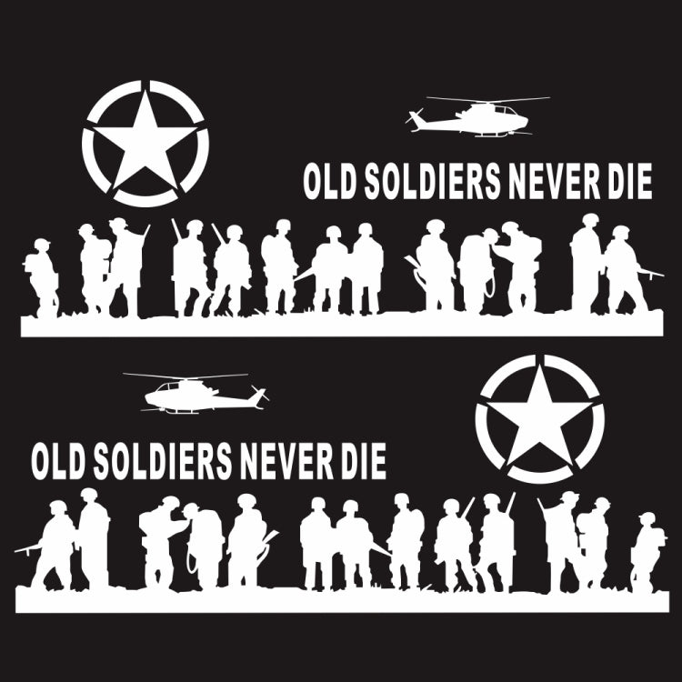 2 PCS/Set D-84 Old Soldiers Modello Auto Modificato Adesivo Decorativo, D-84
