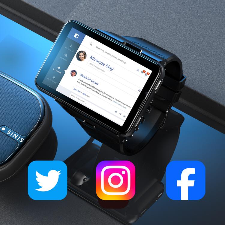 S999 Smart Watch 4G con schermo TFT da 2,88 pollici, Android 9.0 4 GB + 64 GB