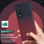 Custodia per telefono integrata con pellicola temperata sfumata colorata, For Samsung Galaxy Z Fold4