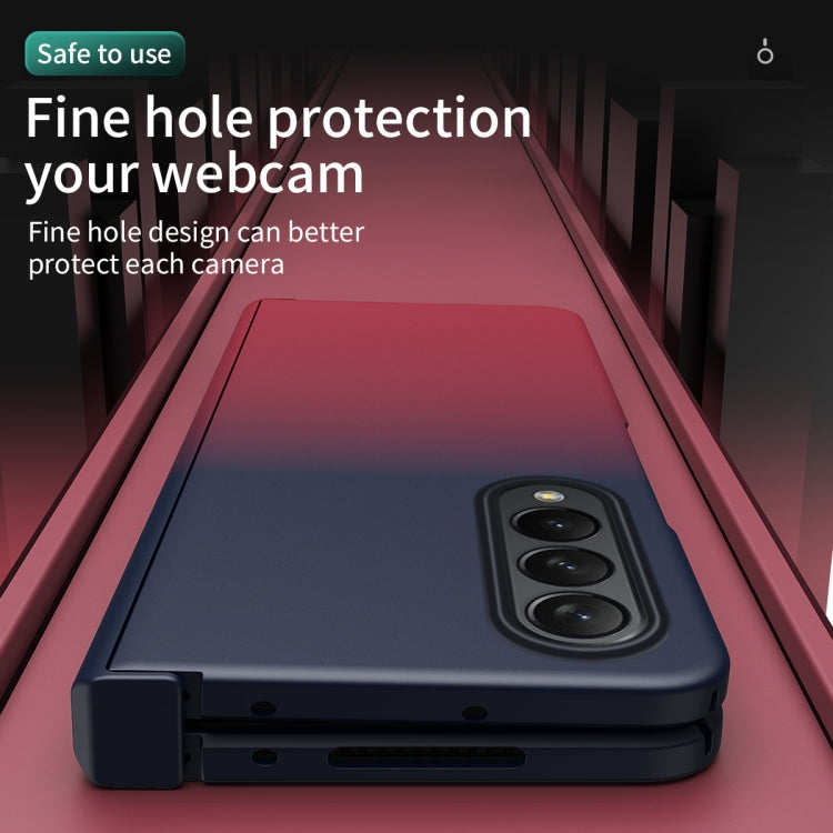 Custodia per telefono integrata con pellicola temperata sfumata colorata, For Samsung Galaxy Z Fold4