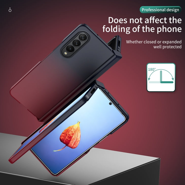 Custodia per telefono integrata con pellicola temperata sfumata colorata, For Samsung Galaxy Z Fold4