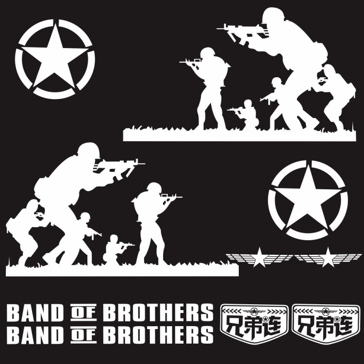 2 PCS/Set D-135 Band of Brothers Modello Adesivo decorativo modificato per auto, D-135