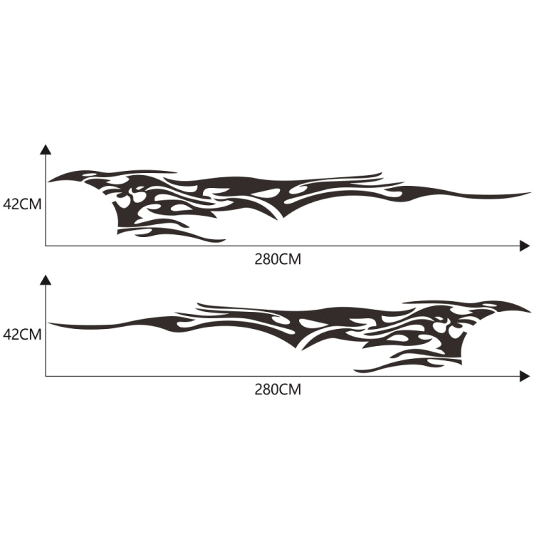 2 PCS/Set D-144 Adesivo decorativo modificato per auto modello elemento fuoco, D-144