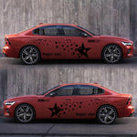 2 PCS/Set D-207 Adesivo decorativo modificato per auto con motivo a stella, D-207