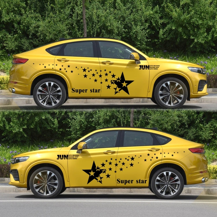 2 PCS/Set D-207 Adesivo decorativo modificato per auto con motivo a stella, D-207