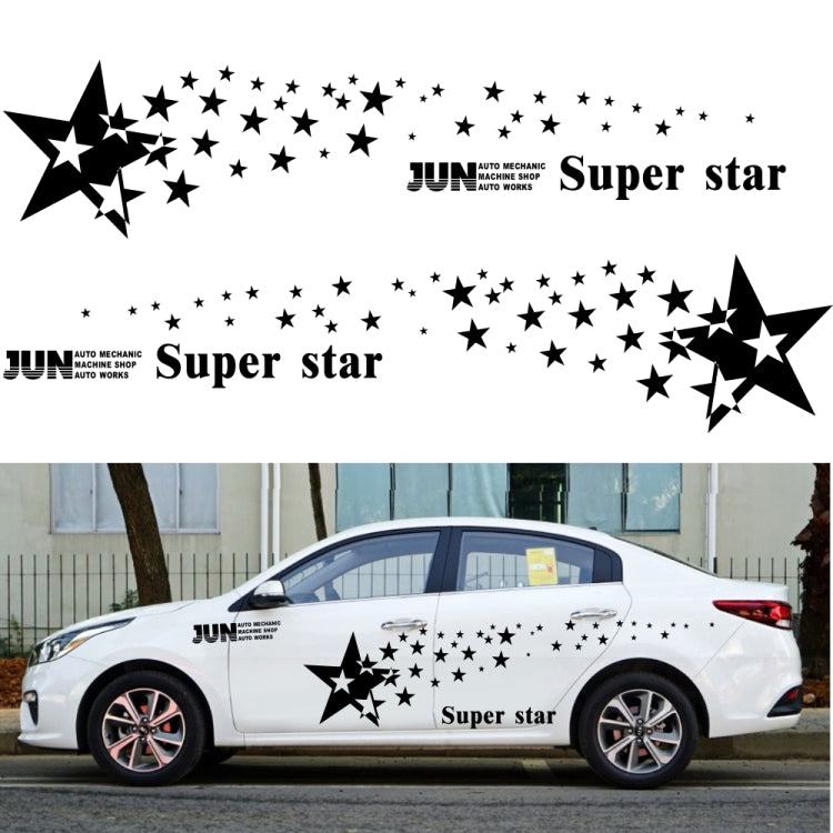 2 PCS/Set D-207 Adesivo decorativo modificato per auto con motivo a stella, D-207
