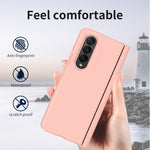 Custodia per telefono con cerniera Macaron con penna stilo pieghevole e pellicola protettiva, For Samsung Galaxy Z Fold4