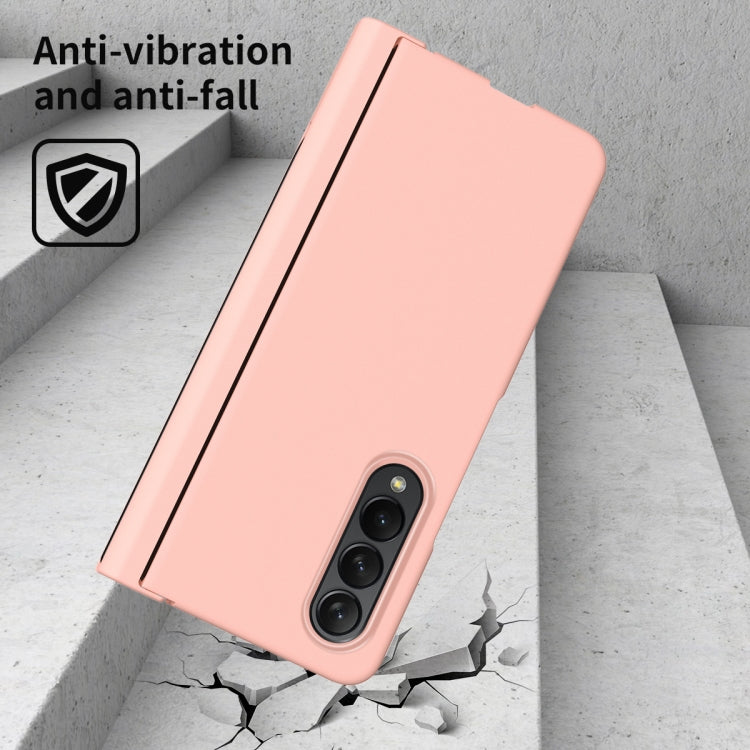 Custodia per telefono con cerniera Macaron con penna stilo pieghevole e pellicola protettiva, For Samsung Galaxy Z Fold4