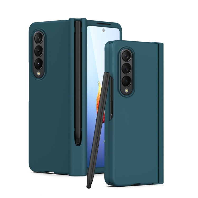 Custodia per telefono con cerniera Macaron con penna stilo pieghevole e pellicola protettiva, For Samsung Galaxy Z Fold4