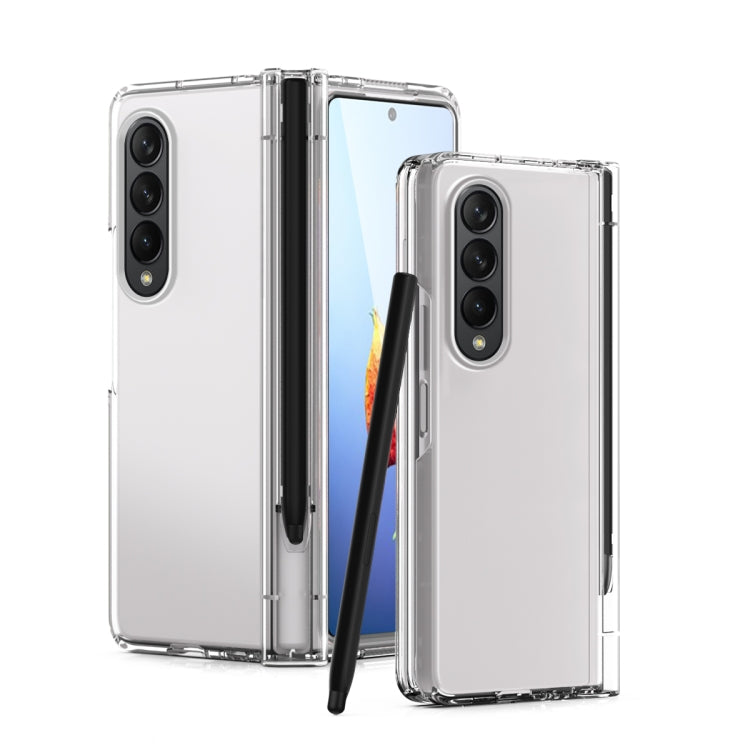 Custodia per telefono con cerniera Macaron con penna stilo pieghevole e pellicola protettiva, For Samsung Galaxy Z Fold4