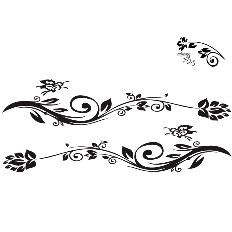 2 Pz/set D-251 Farfalla Amore Fiori Modello Auto Modificato Adesivo Decorativo, D-251