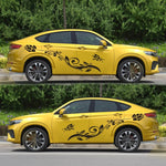2 Pz/set D-251 Farfalla Amore Fiori Modello Auto Modificato Adesivo Decorativo, D-251