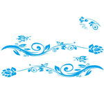 2 Pz/set D-251 Farfalla Amore Fiori Modello Auto Modificato Adesivo Decorativo, D-251