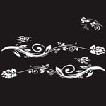 2 Pz/set D-251 Farfalla Amore Fiori Modello Auto Modificato Adesivo Decorativo, D-251