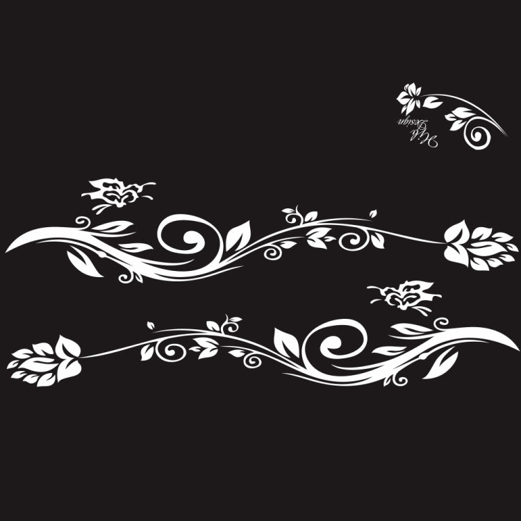 2 Pz/set D-251 Farfalla Amore Fiori Modello Auto Modificato Adesivo Decorativo, D-251