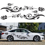 2 Pz/set D-251 Farfalla Amore Fiori Modello Auto Modificato Adesivo Decorativo, D-251