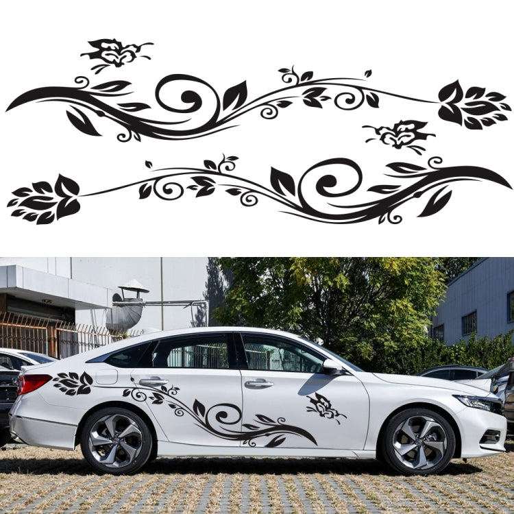 2 Pz/set D-251 Farfalla Amore Fiori Modello Auto Modificato Adesivo Decorativo, D-251