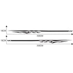 2 PCS/Set D-280 Flame Streak Pattern Adesivo decorativo modificato per auto, D-280