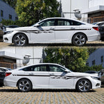 2 PCS/Set D-280 Flame Streak Pattern Adesivo decorativo modificato per auto, D-280