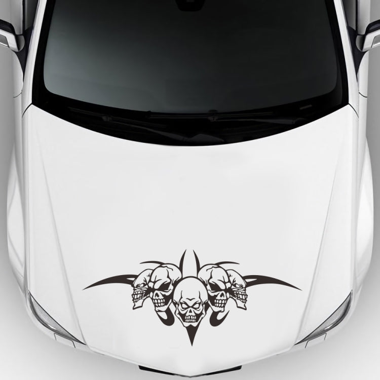 D-299 Adesivo decorativo per cofano modificato per auto con motivo a teschio, D-299