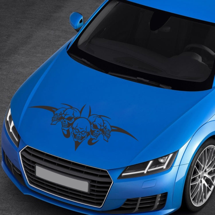 D-299 Adesivo decorativo per cofano modificato per auto con motivo a teschio, D-299