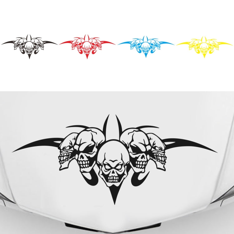 D-299 Adesivo decorativo per cofano modificato per auto con motivo a teschio, D-299