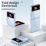 Custodia per telefono trasparente galvanica, For Samsung Galaxy Z Flip4