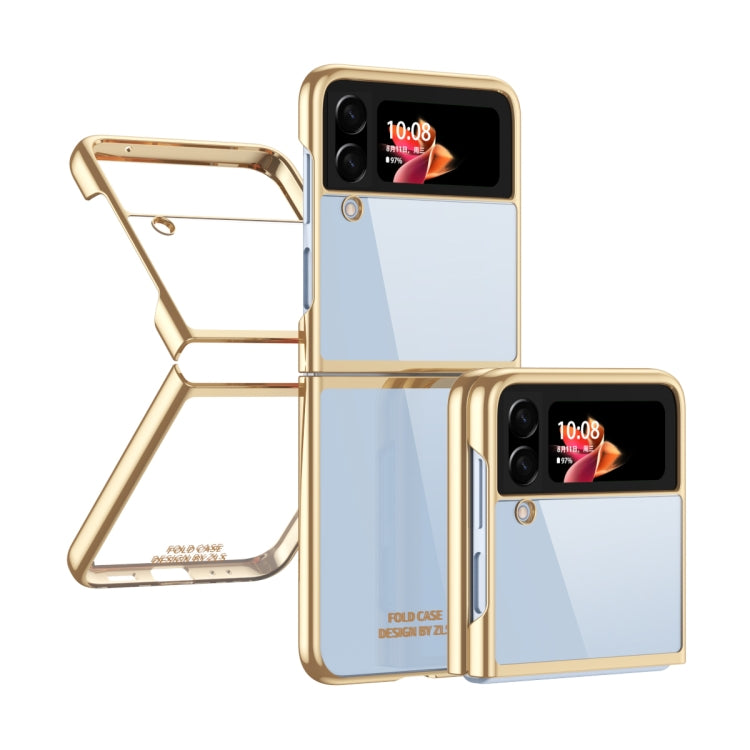 Custodia per telefono trasparente galvanica, For Samsung Galaxy Z Flip4