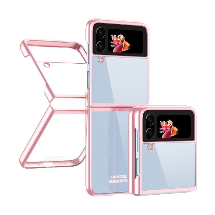 Custodia per telefono trasparente galvanica, For Samsung Galaxy Z Flip4
