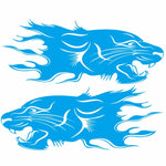 2 PCS/Set D-417 Adesivo decorativo modificato per auto con motivo a leone, D-417